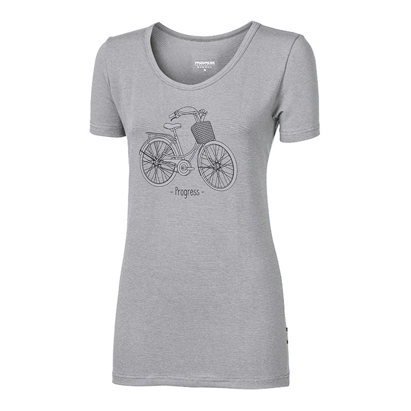 Dámské bambusové triko PROGRESS Sasa Citybike šedé Velikost: XXL