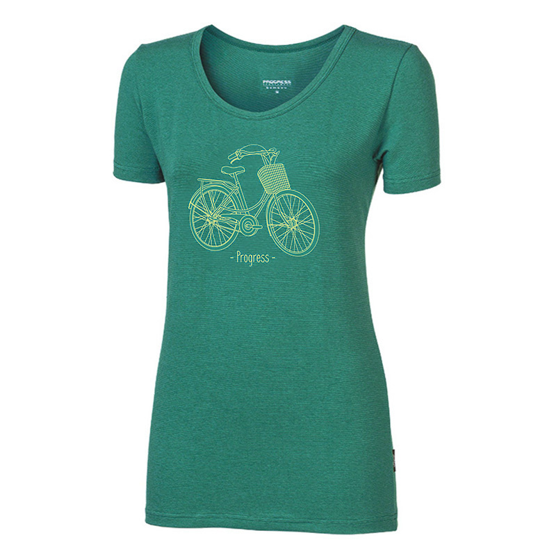 Dámské bambusové triko PROGRESS Sasa Citybike zelené Velikost: M