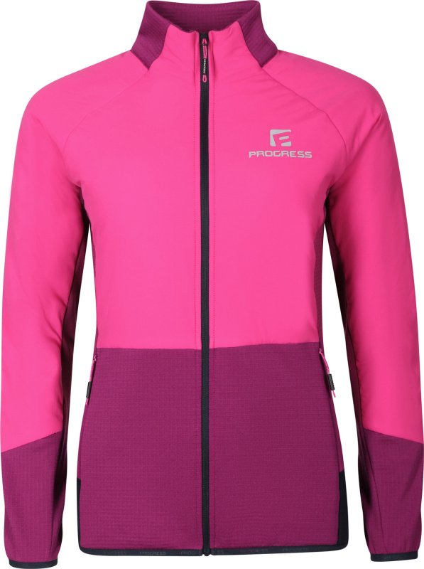 Dámská hybridní bunda s merinem PROGRESS Tarja Jkt fuchsie/ostružina Velikost: XL