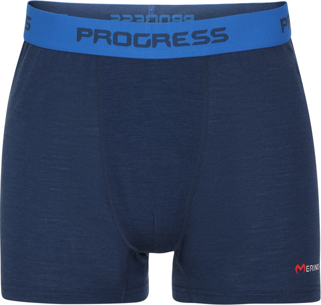 Pánské merino boxerky PROGRESS tm.modrá Velikost: L