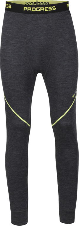 Pánské merino spodky PROGRESS černý melír Velikost: XL