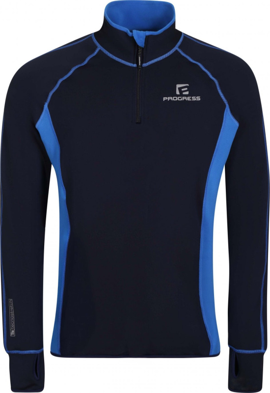 Pánská funkční mikina PROGRESS Torez Zip modrá Velikost: XL