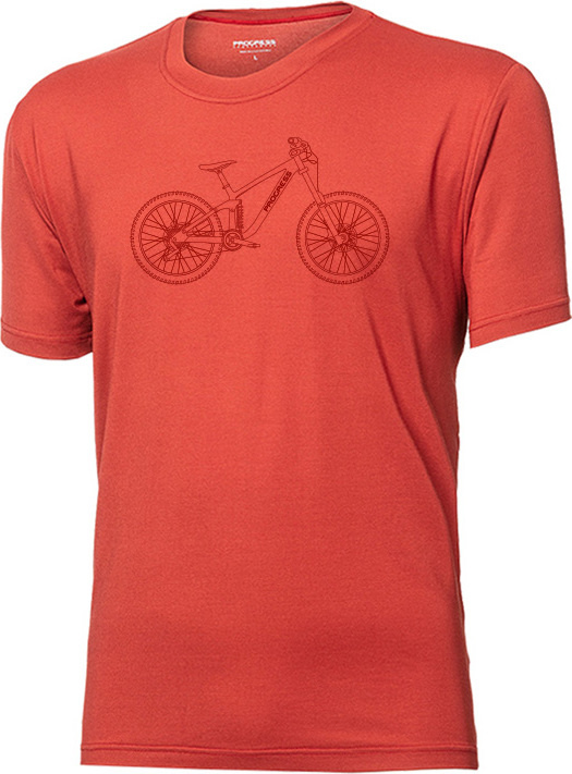 Pánské sportovní triko PROGRESS Wabi Mtb červené Velikost: L