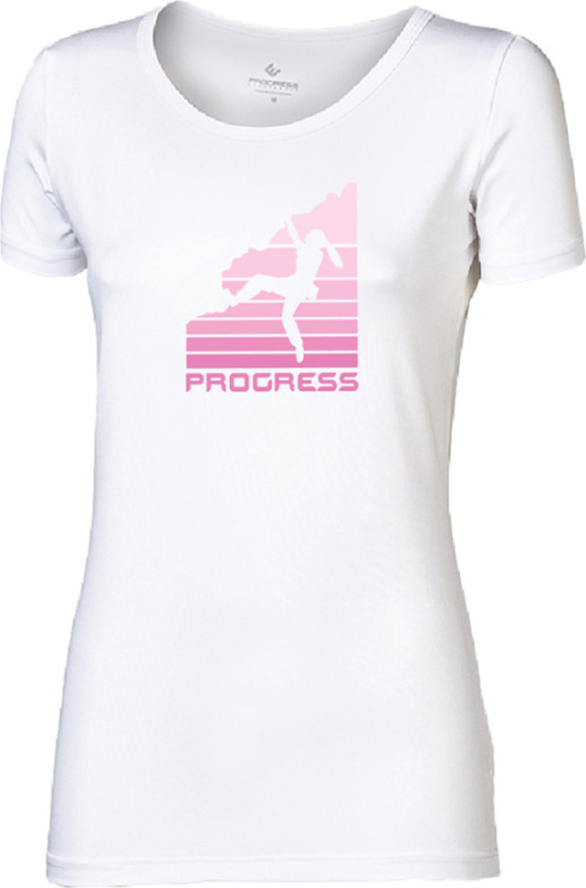 Dámské bambusové triko PROGRESS Sasa Boulder bílé Velikost: XL