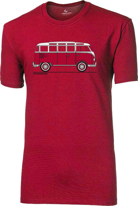 Pánské bambusové triko PROGRESS Barbar Bulli červené Velikost: XL