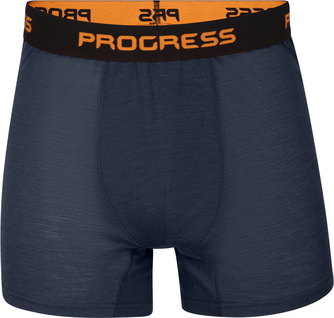 Pánské merino boxerky PROGRESS MA SKN 125- černo-modrá Velikost: S