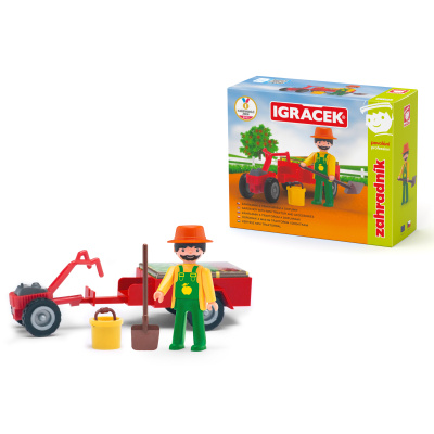 Efko IGRÁČEK Zahradník - figurka s traktůrkem a příslušenstvím