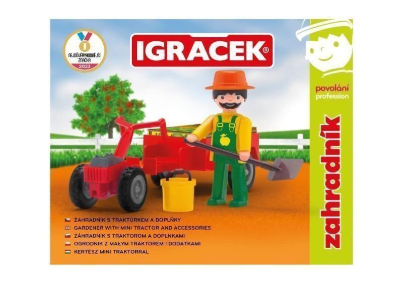 Efko IGRÁČEK Zahradník - figurka s traktůrkem a příslušenstvím