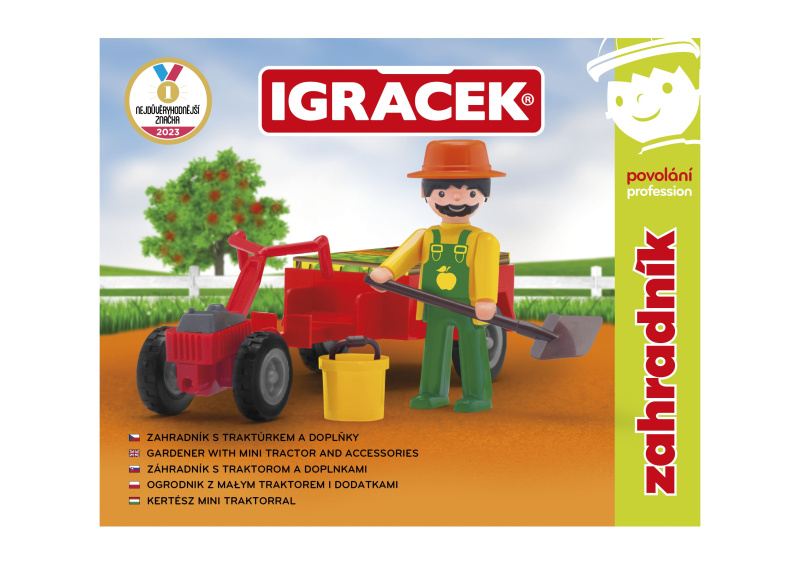 Efko IGRÁČEK Zahradník - figurka s traktůrkem a příslušenstvím