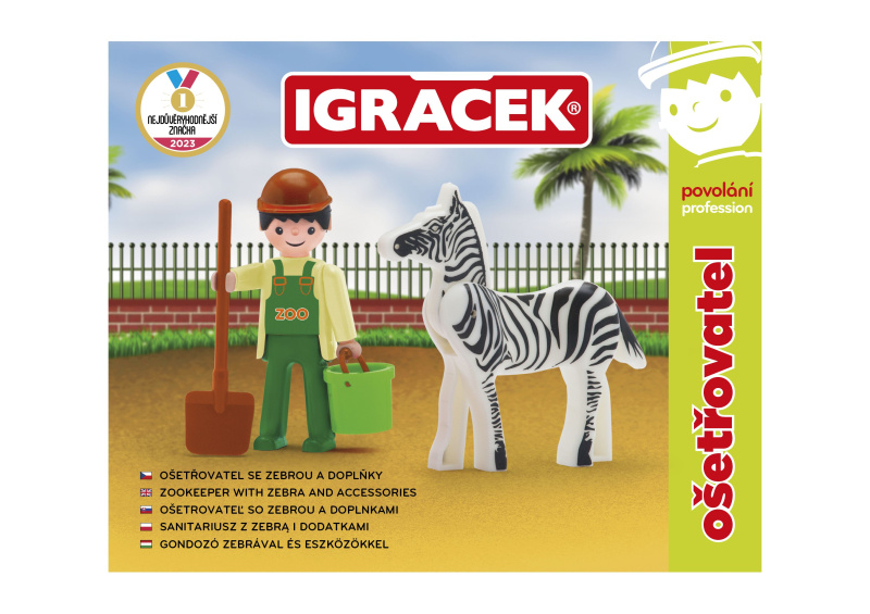 Igráček Ošetřovatel - figurka se zebrou a příslušenstvím