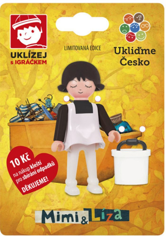Igráček Mimi a Líza - limitovaná edice Uklízej s Igráčkem - holčička Mimi s kyblíkem