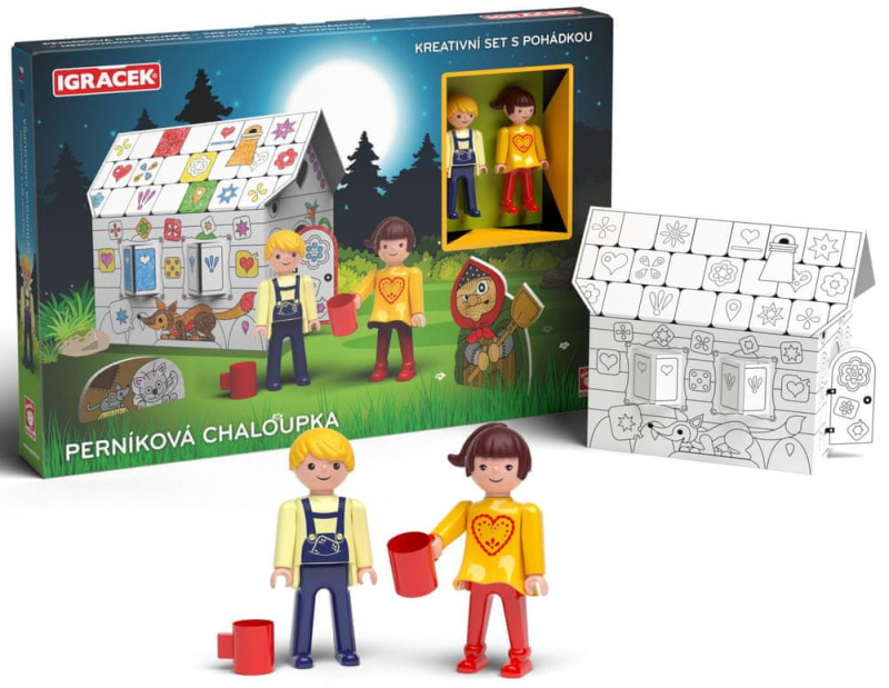 IGRÁČEK Perníková chaloupka - kreativní set s pohádkou EFKO – karton, s.r.o.