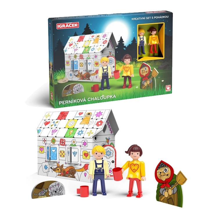 IGRÁČEK Perníková chaloupka - kreativní set s pohádkou EFKO – karton, s.r.o.