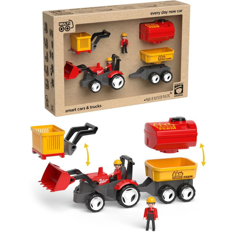 ECO MultiGO Farm set - figurky Igráčků farmářů s traktorem