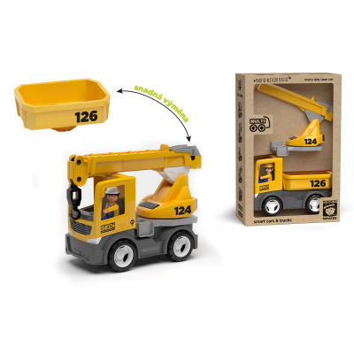 ECO MultiGO Build 2+1 - Igráček stavbař, auto, jeřáb, valník