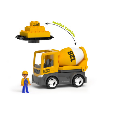 ECO MultiGO Build 2+1 - Igráček stavbař, domíchávač, deska