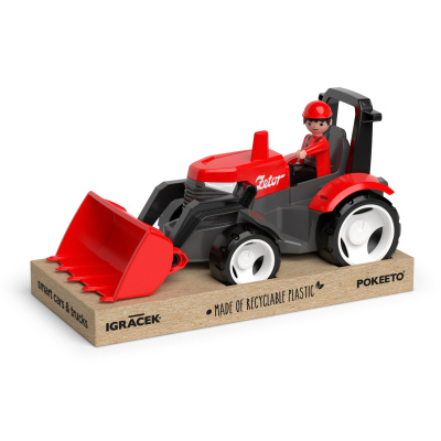 Efko Igráček ECO MultiGO Červený traktor Zetor s radlicí, figurka Igráček