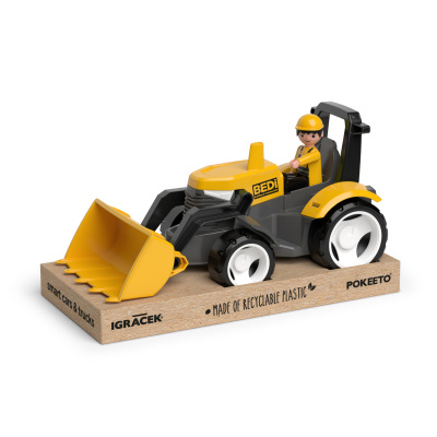 Efko Igráček ECO MultiGO Žlutý traktor s radlicí, figurka Igráček