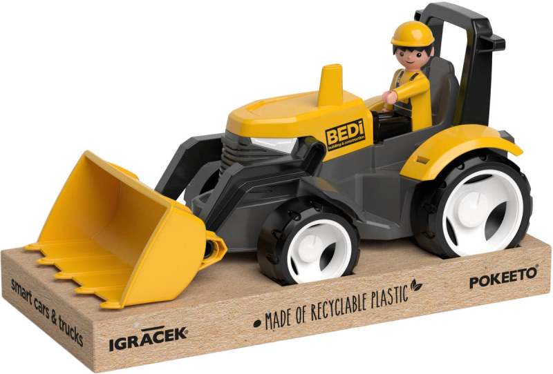 Efko Igráček ECO MultiGO Žlutý traktor s radlicí, figurka Igráček