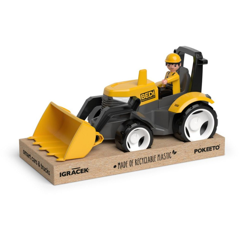 Efko Igráček ECO MultiGO Žlutý traktor s radlicí, figurka Igráček