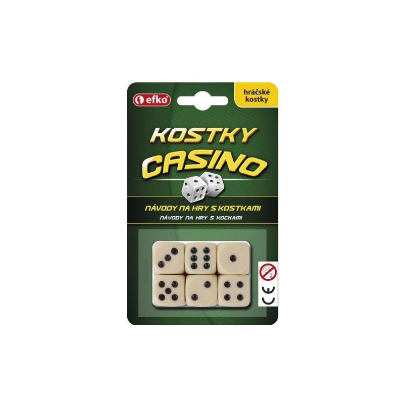 EFKO  Hrací kostky Casino keramické