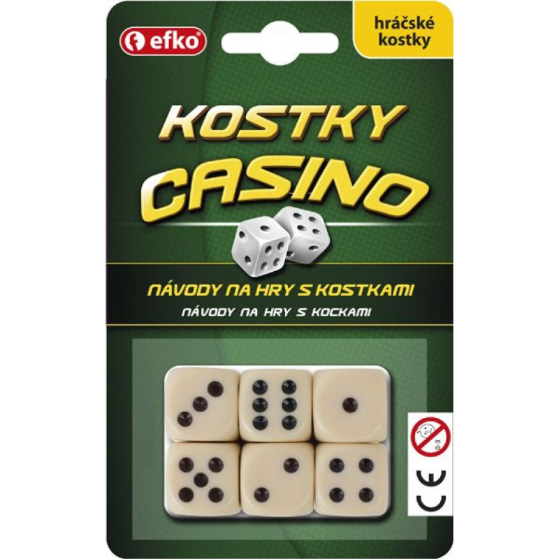 EFKO  Hrací kostky Casino keramické