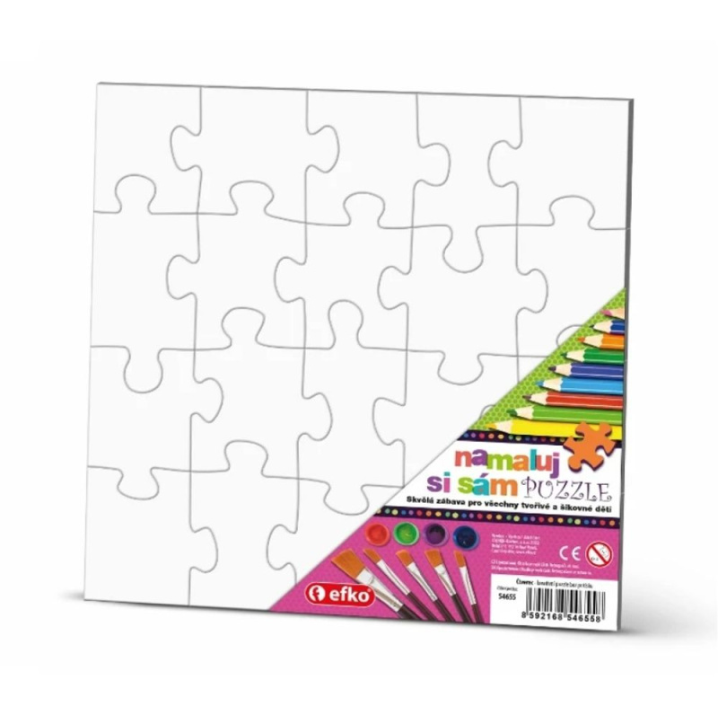 Puzzle k dotvoření, 20 dílků - Čtverec Aladine