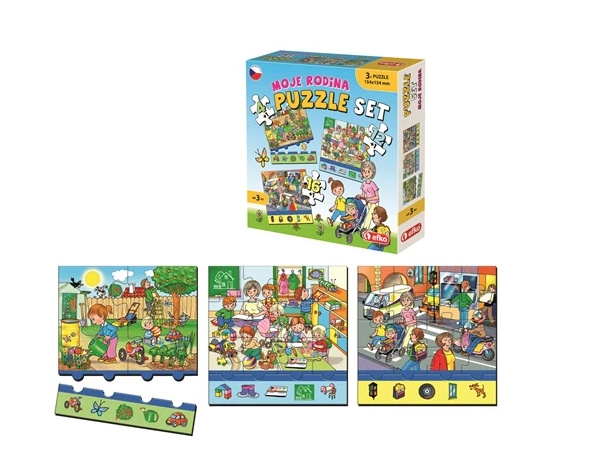 Efko Soubor puzzle 3v1 "Moje rodina"