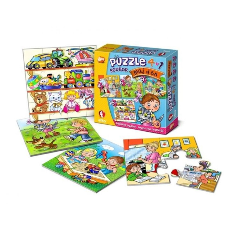Efko Soubor puzzle 4v1 "Můj den"
