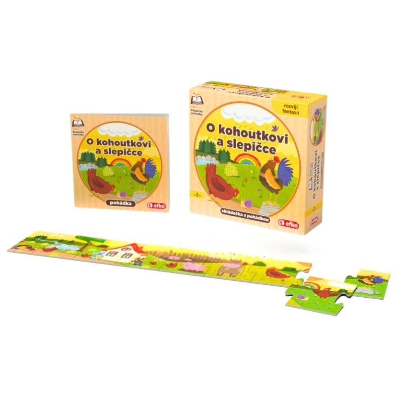 Efko O kohoutkovi a slepičce - skládačka s pohádkou