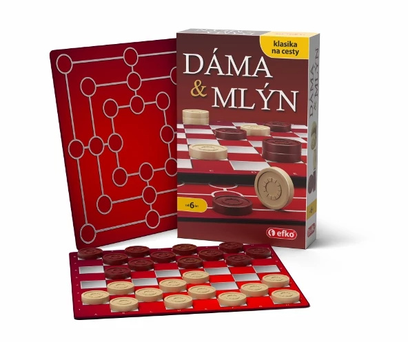 Efko DÁMA a MLÝN - společenská hra na cesty