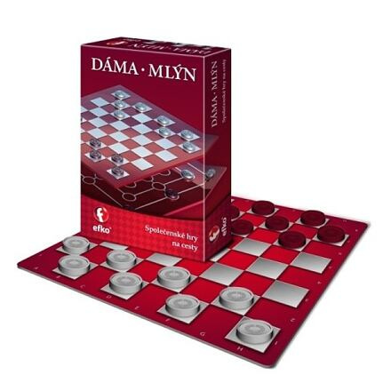Efko DÁMA a MLÝN - společenská hra na cesty