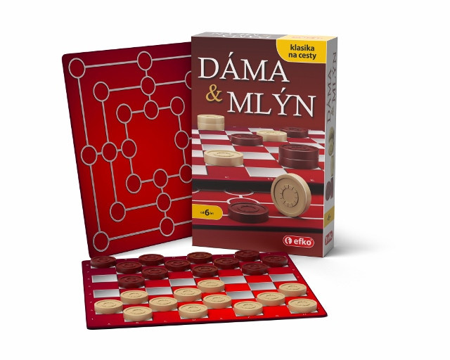 Efko DÁMA a MLÝN - společenská hra na cesty