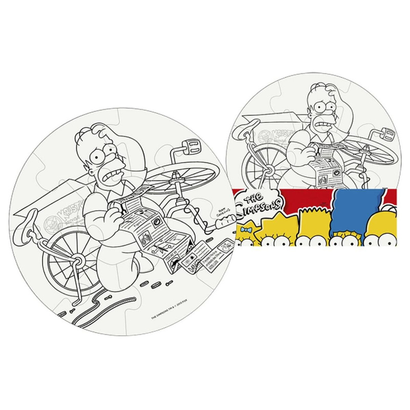 EFKO Vymaluj si puzzle The Simpsons - kruh 9 dílků