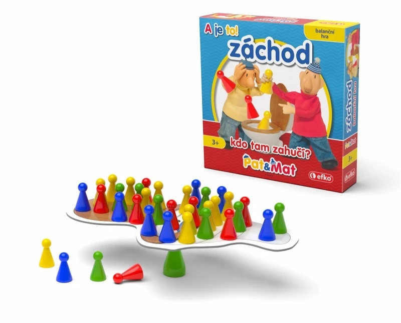 Pat a Mat záchod - balanční rodinná hra