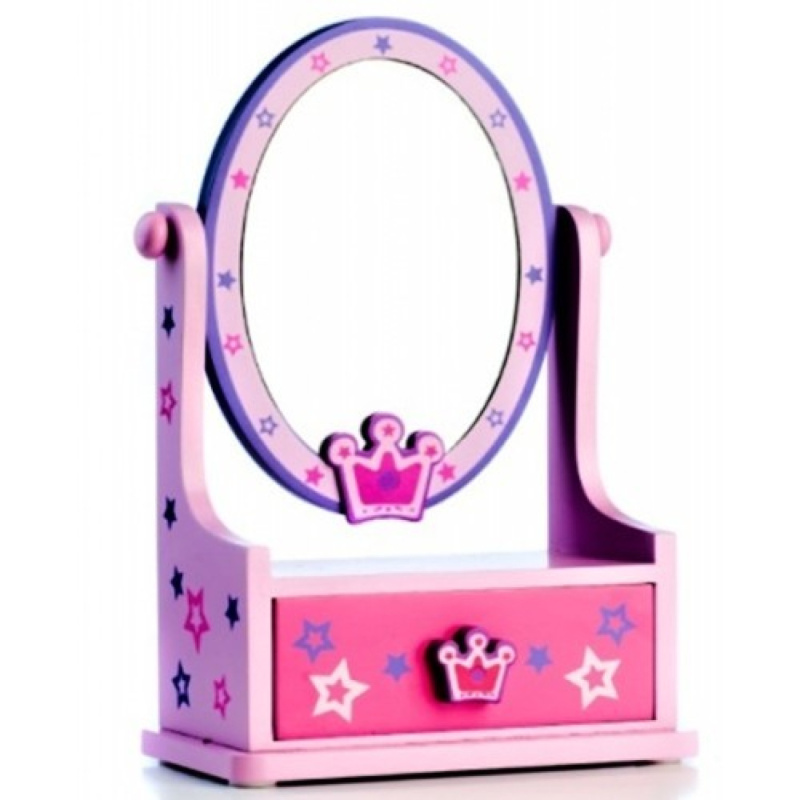 Dětské zrcadlo se šperkovnicí