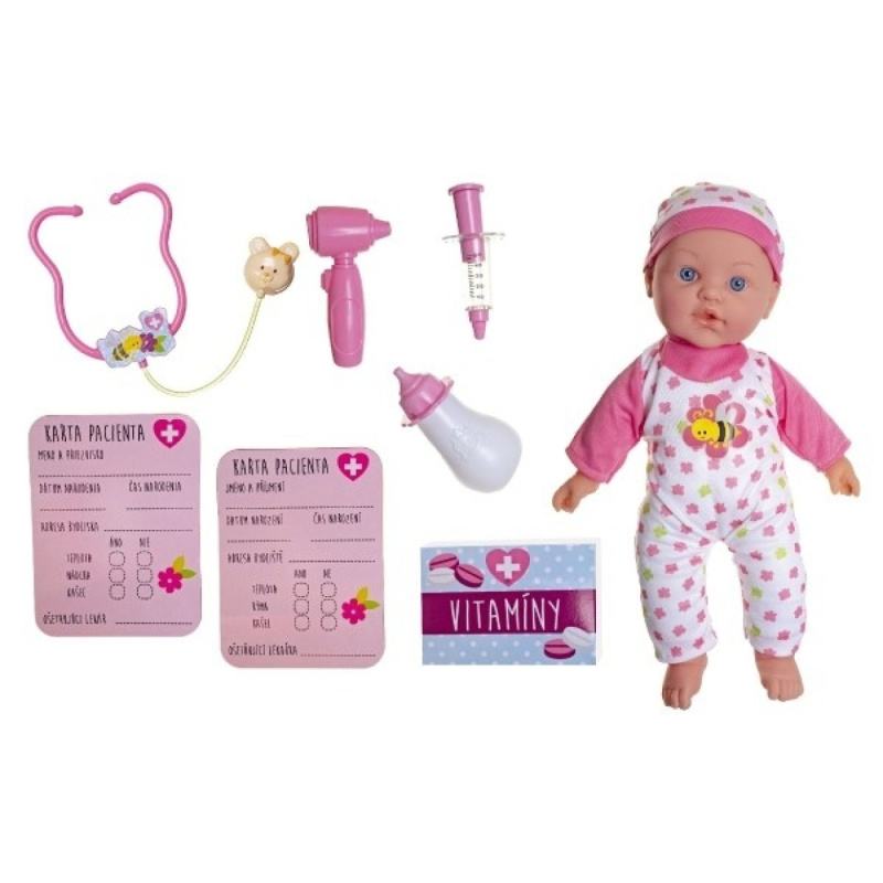 Nemocné miminko se zvuky a doplňky
