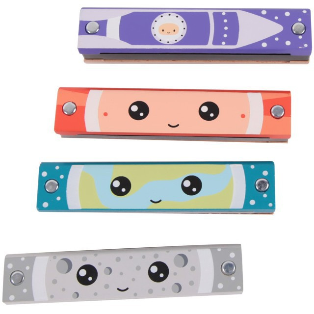 Dřevěná dětská harmonika 13 cm