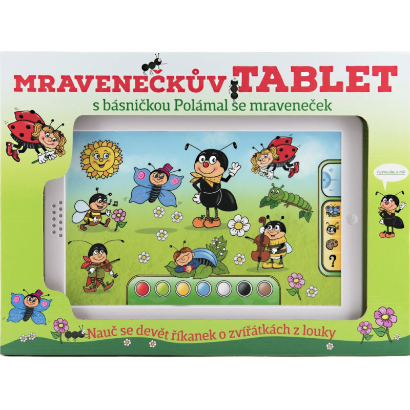 Teddies Mravenečkův tablet plast 30x20x2 cm na baterie se zvukem