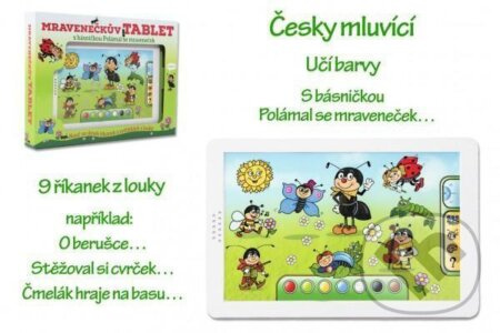 Teddies Mravenečkův tablet plast 30x20x2 cm na baterie se zvukem