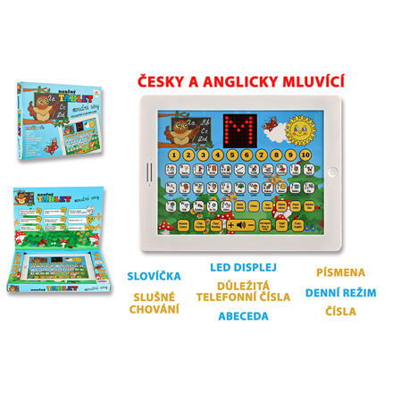 Teddies Moudré sovy naučný tablet dvojjazyčný CZ+AJ