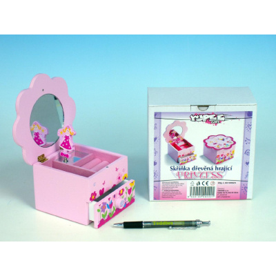 Teddies Šperkovnice Princess hrající květina