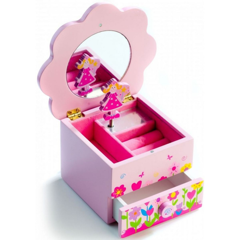 Teddies Šperkovnice Princess hrající květina