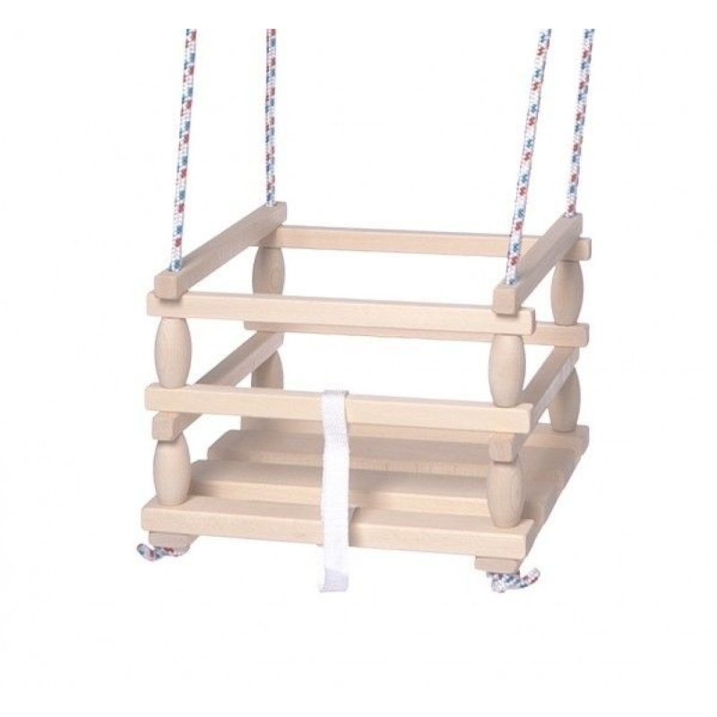 Teddies houpačka Baby dřevěná 33 x 30 cm