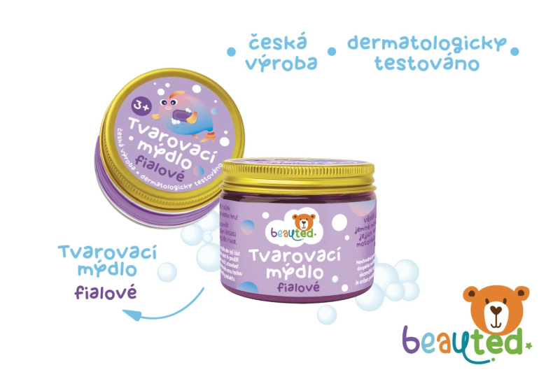 Tvarovací mýdlo fialové v uzavíratelné dóze