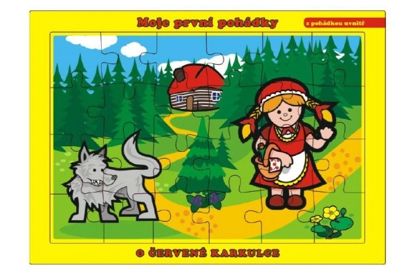 Teddies deskové O Červené Karkulce 26 x 17 cm Moje první pohádky 24 dílků