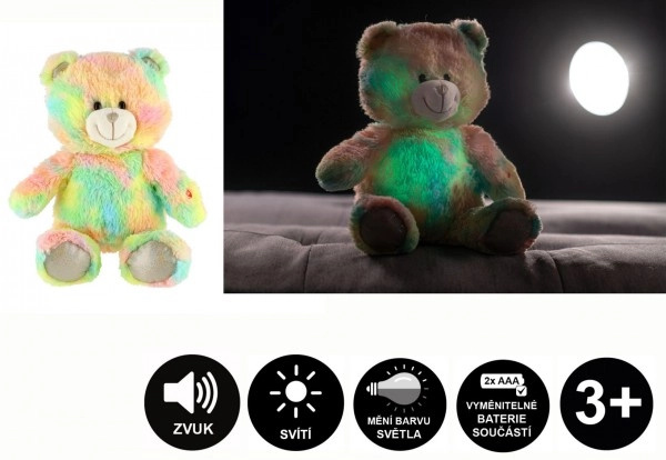 TEDDIES Dětský medvídek duhový 40 cm