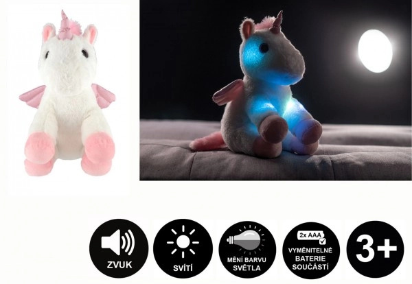 TEDDIES Dětský jednorožec s křídly 38 cm