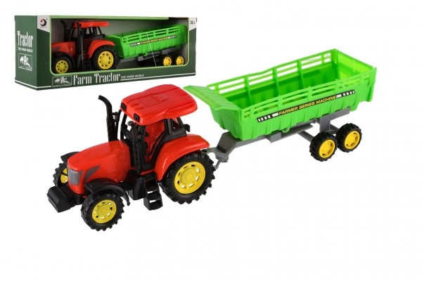 Traktor s vlekem plast 35cm na setrvačník