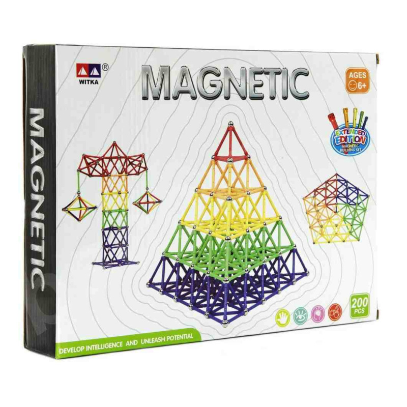 Magnetická stavebnice 200ks